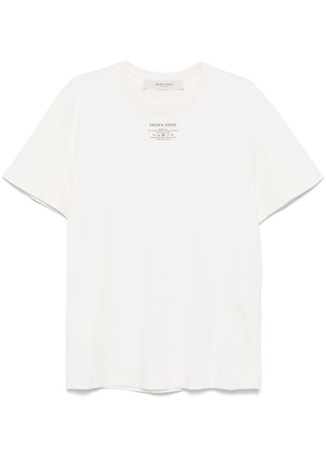 White Worn-White T-shirt Golden goose - men